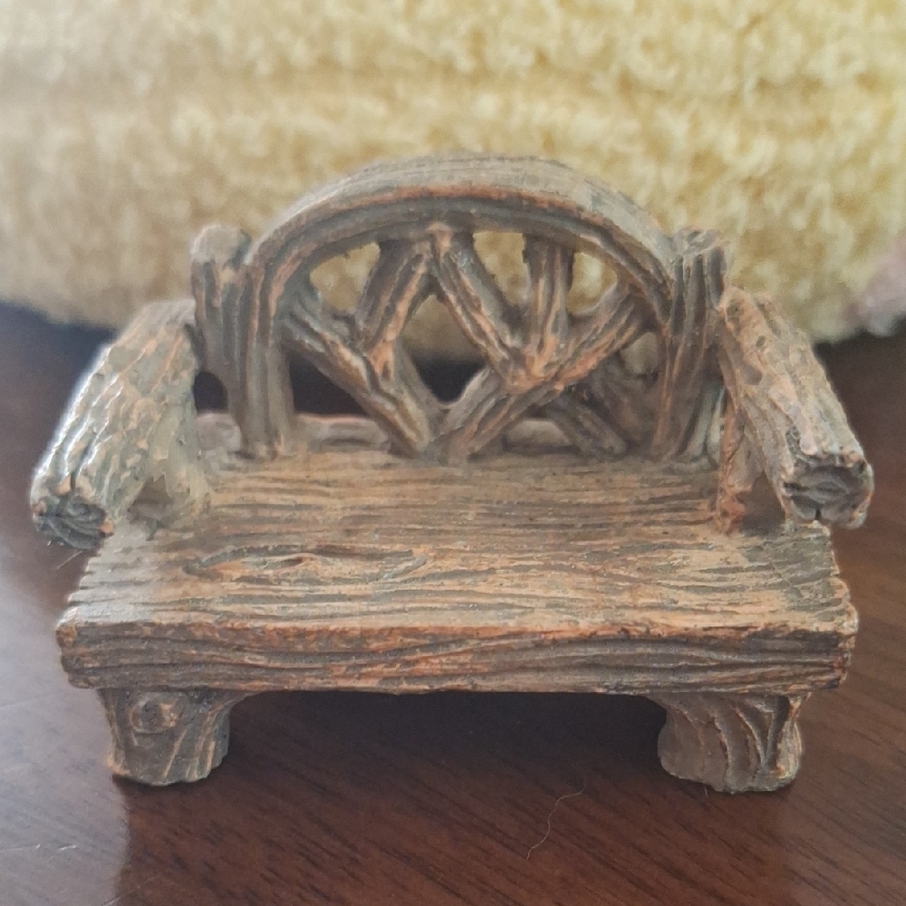 🎁Rustic Miniature Garden Bench FREE with $40 Purchase
